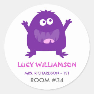 Silly Monster Classroom Name Tag Label