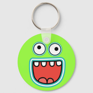 Silly Monster Grin Face Keychain