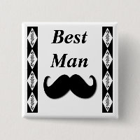 Silly Moustache Button