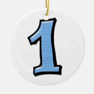 Silly Number 1 blue Ornament