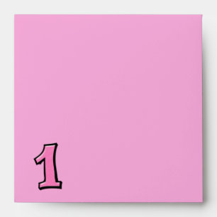 Silly Number 1 pink Invitation Envelope
