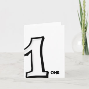 Silly Number 1 white Note Card