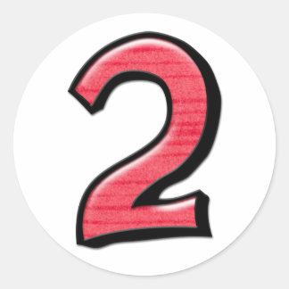 Silly Number 2 red Sticker