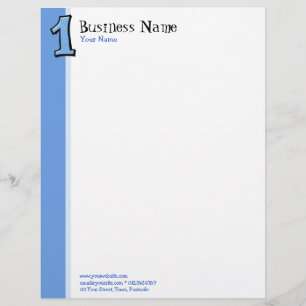 Silly Numbers1 blue Letterhead