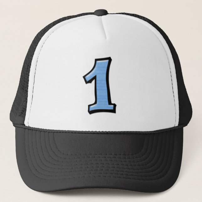 Silly Numbers 1 blue Hat (Front)