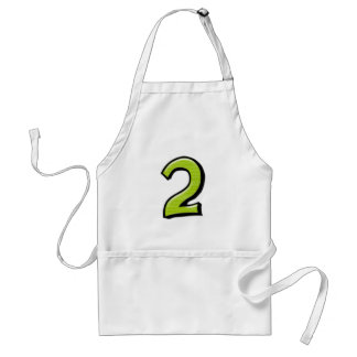 Silly Numbers 2 green Apron