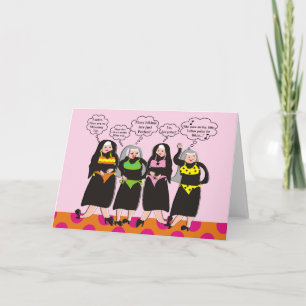 Silly Nuns in Bikinis Card