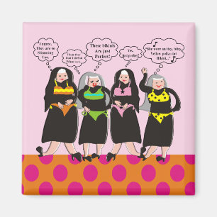 Silly Nuns in Bikinis Magnet