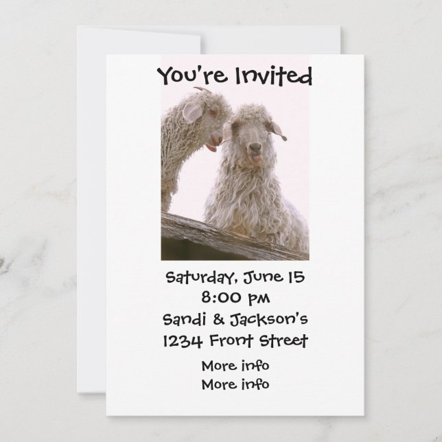 Silly Old Goats Invitation (Front)