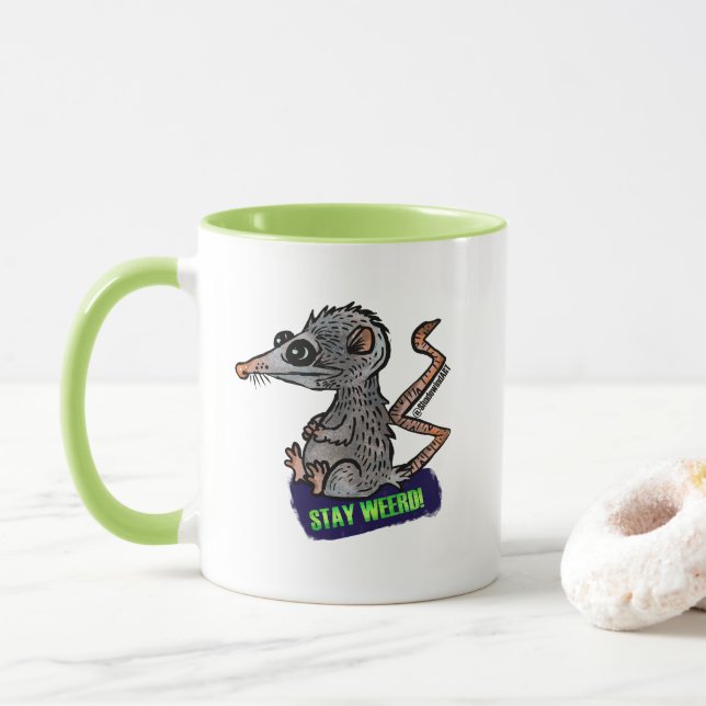 silly opossum mug (With Donut)