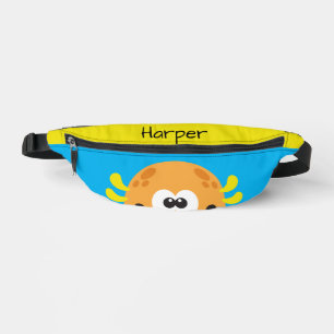 Silly Orange Monster Personalized Kid's Fanny Pack