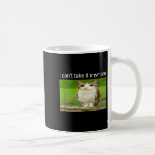 Silly Owl Cat Meme I Can't Take It Anymore Coffee Mug