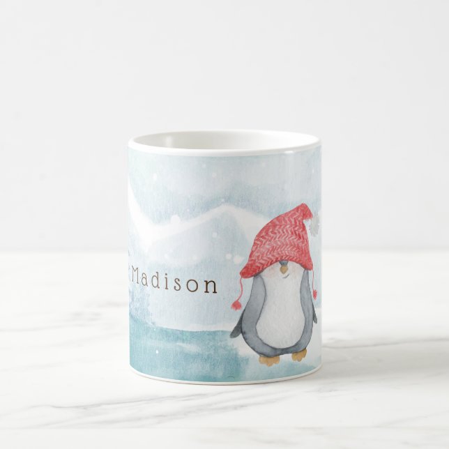 Silly Penguin Christmas Coffee Mug (Center)
