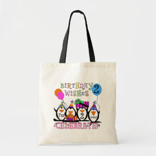 Silly Penguins 2nd Birthday T-shirts and Gifts Tote Bag