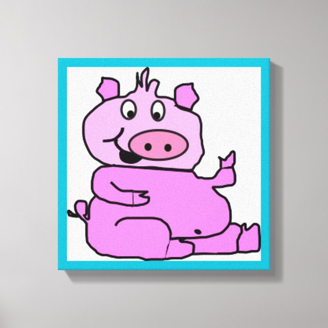SILLY PIGGY CANVAS PRINT (Front)