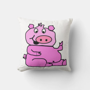 SILLY PIGGY THROW PILLOW