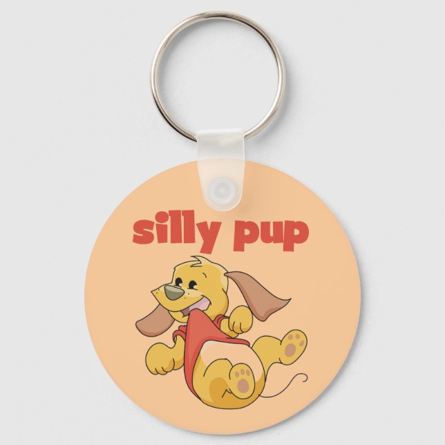 Silly Pup Tshirts and Gifts Keychain (Front)