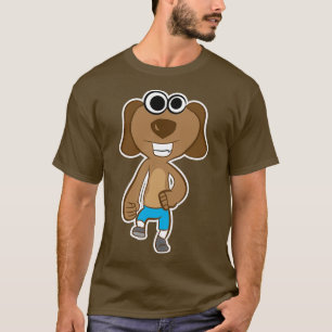 silly running Dog T-Shirt
