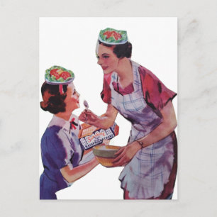 Silly Salad Hats collage Postcard