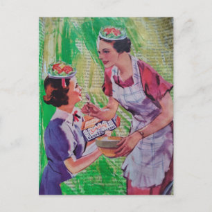 Silly Salad Hats collage Postcard