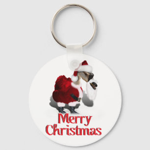 Silly Santa Goose - A Web Footed Christmas Keychain
