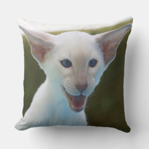Silly Siamese Throw Pillow