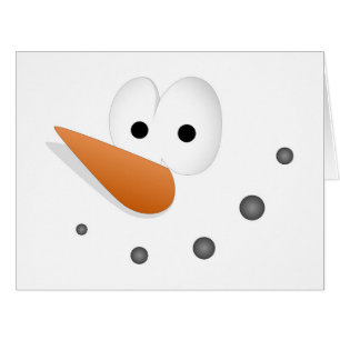 Silly Snowman Face Cartoon