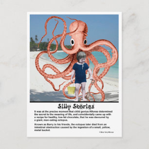Silly Stories: Man-eating Octopus Postcard
