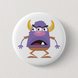 silly three-eyed ogre monster 2 inch round button