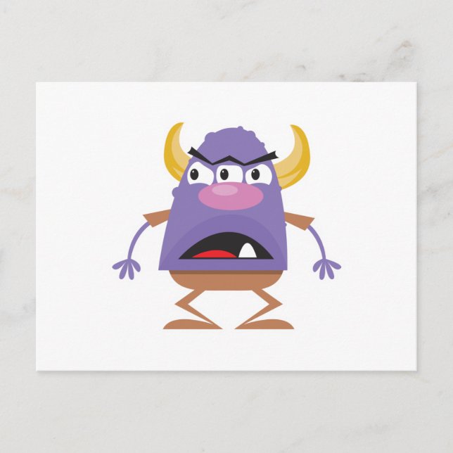 silly three-eyed ogre monster postcard (Front)