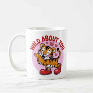 Silly Tiger With Giant Shoes Sending Kiss Coffee Mug