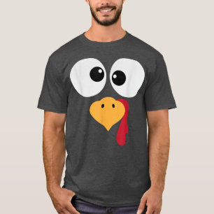 Silly Turkey Face Funny Thanksgiving Fall Joke Hu T-Shirt