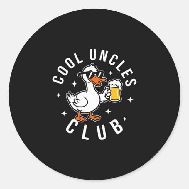 Silly Uncle Goose Cool Uncles Club Shirt Men Uncle Classic Round Sticker (Front)