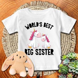 Silly Unicorns World's Best Big Sister Baby T-Shirt