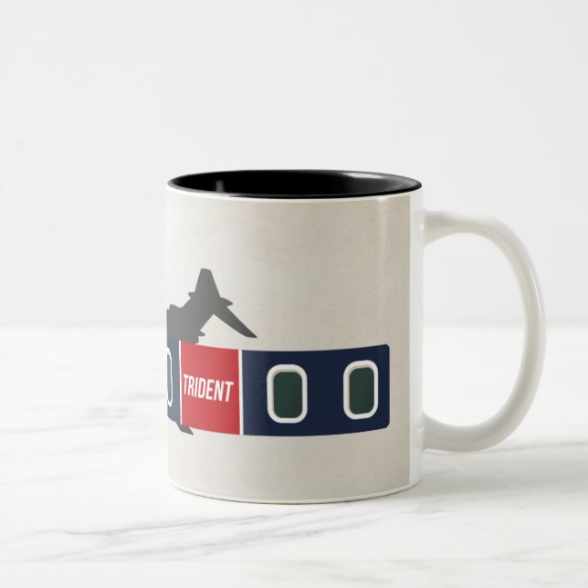 Silohuette Mug de l'âge rétro Trident Jet (Droit)