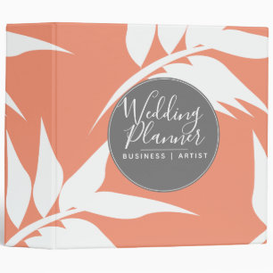 Silohuette Tropical Leaf Wedding Planner Binder