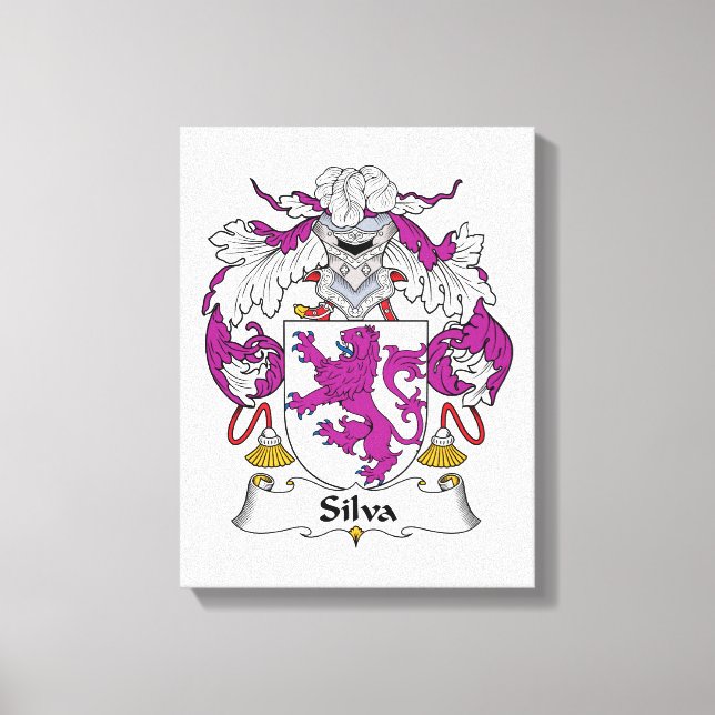 Silva Family Crest Canvas Print (Front)
