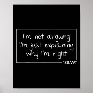 Silva Gift Quote Personalized Name Funny Birthday  Poster