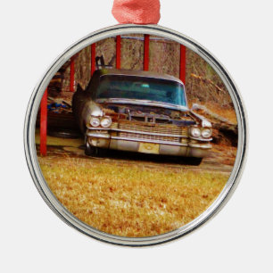 Silver 1963 Sadan Deville Metal Ornament