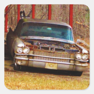 Silver 1963 Sadan Deville Square Sticker