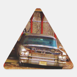 Silver 1963 Sadan Deville Triangle Sticker
