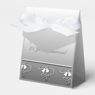 Silver 25th Anniversary Favour Box