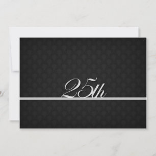 Silver 25th Anniversary Invite Elegant