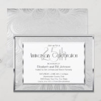 Silver 25th Wedding Anniversary Invitation