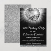 Silver 30th Birthday Party Disco Dance Ball