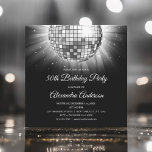 Silver 50th Birthday Party Silver  Disco Ball Invitation<br><div class="desc">Silver Fiftieth Birthday Party Silver  Disco Ball Party Invitation. The Silver and Black 50th Birthday Party Invitation is perfect for a modern 50th Birthday Party. Customized matching products can be created by the Designer by request.</div>