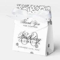 Silver 80th Birthday Thank You Confetti