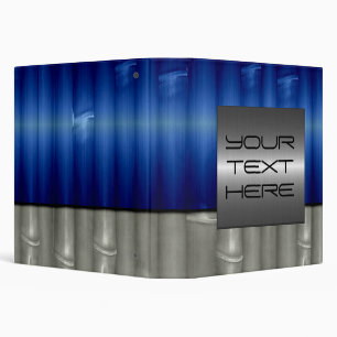 Silver and Bamboo Stainless Steel Metal Binder