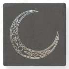 Silver And Black Celtic Crescent Moon