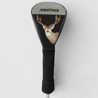 Silver and Black Deer Hunting Monogram Stag Name